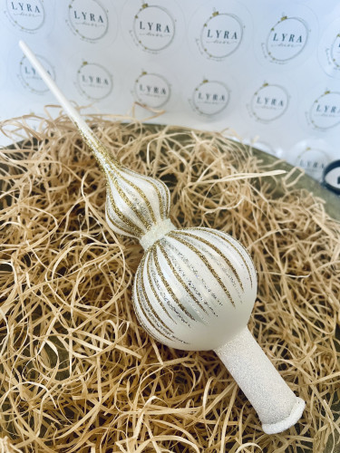 Vánoční paprsky - perleťově zlatá - špice